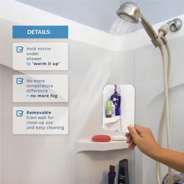 Espelhos ly distoeot portátil removível deluxe anti nevoeiro espelho de chuveiro livre sem mais banheiros banheiros de banheira mini -parede de parede