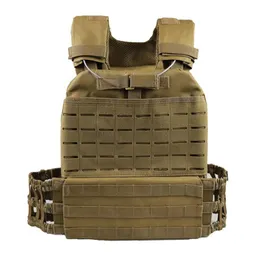 Jaktjackor Militär Molle Plate Carrier Vest Body Armor Training Assault Chest Rig Combat CS Protective Menhunting