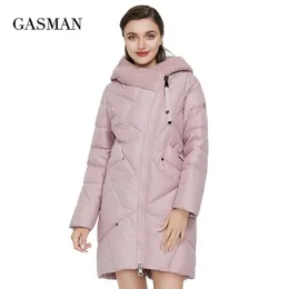 Gasman Winter Jacket Женская теплая длинная толстая толстая шерсть с капюшоном Парка Женская теплая коллекция вниз по размеру 1702 201210