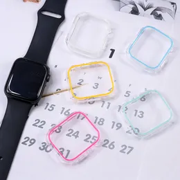 Apple Watch Serisi 7 için Aydınlık Saat Kılıfları 7 Case Moda Spor Şeffaf Smartwatch Kapak