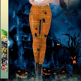 Festive & Partys Halloween Party Cosplay Costume 3D Digital Printing Skinny Stretch Leggings Holloween Carnival Night Ladies Hip Lift Pencil-leggings ZL1249