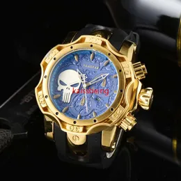 138 Mäns Sports Watch Skull Shape Fashion Casual Big Dial Bekväm Gummiband Man Armbandsur reloj de Cuarzo Para Hombre