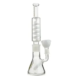 Beaker Glass Bongs Hookahs Build A Bong Straight Tube Diffused Downstem Freezable Oil Dab Rigs 14mm Male Joint Water Pipes With Bowl Condenser Coil