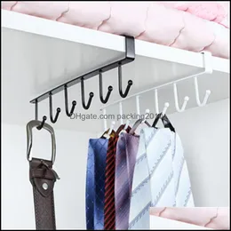 Kitchen Towel Hooks Storage Organization Housekee Home Garden Shelf Wardrobe Cabinet Metal Under Shees Mug Cup Hanger Bathroom Organizer H