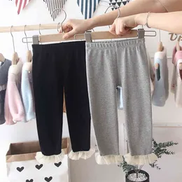 Calça girl malha infantil calça para meninas calças de retalhos de retalhos para crianças primavera de outono menina roupas casuais 210412