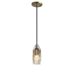 Lampy wiszące światło luksusowy post nowoczesny minimalistyczny kryształowy mały żyrandol jadalnia salon sypialnia pojedyncza głowa żyrandolak
