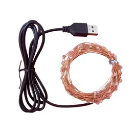 Strängar USB 3M LED Copper Wire Mini Multi Color Christmas Fairy String Light Wedding Halloween Decorations Outdoor Tree Lamp Lamped