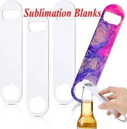 Sublimation Blank Stainless Steel Bottle Openers Thermal Transfer Metal Beer Corkscrew Creative Bar Supplies Wholesale sxa26