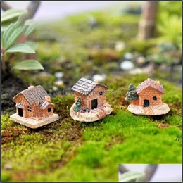 Decorazioni da giardino Patio Prato Casa in miniatura Casa in resina Villetta Il mare dell'amore Recinzione Artigianato Muschio Terrario Micro paesaggio Orna