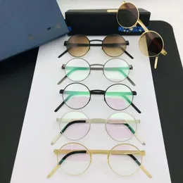 Modne okulary przeciwsłoneczne ramy smal ręcznie robione tytanowe szklanki stopu ramy men vintage okrągłe przykręcone okulary optyczne recepty marka okularu