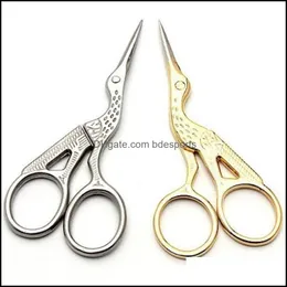 Scissors Hand Tools Home Garden Stainless Steel Embroidery Sewing Crane Shape Stork Measures Retro Craft Shears Cross Stitch Fast 35Pcs Dr