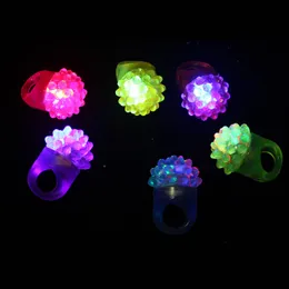 Flashing Bubble Ring Rave Party Blinking Soft Jelly Glow Hot Selling! Cool Led Light Up Finger LED Lights