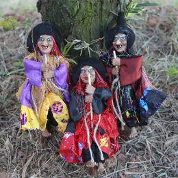 Halloween Horror Witch Figurine Hanging DIY Decoration Pendant Ornaments for Party Garden Happy Halloween Holiday Bar Decor