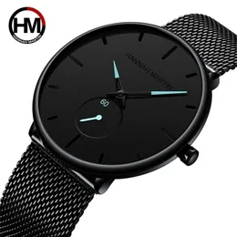 Dropship Fashion Simple Design Waterproof Stainless Steel Mesh Small Dial Men Watches Top Brand Luxury Quartz Relogio Masculino 220530