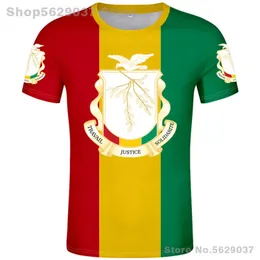 Guinea t shirt diy gratis anpassat namn nummer gin t-shirt nation flagga country gn guinean republic guinee print po kläder 220702