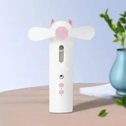 Nano spray 2in1 USB fläkt laddningsbar luftfuktare mini ansiktsångare bärbar handhållen vatten dimma alkoholsprutmaskin som en gåva