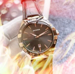 Designer classico maschi di moda di lusso orologi da 41mm quarzo araba romana case sapphire vetro super autentico orologio in pelle regalo di Natale preferito orologio di lusso