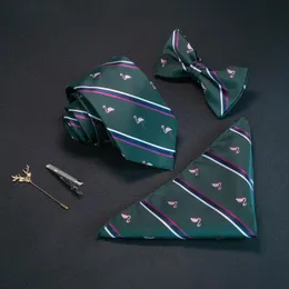 Bow Ties cm czerwony męski krawat chusteczka chusteczka jacquard tkanie krawat