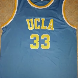 XFLSP 33 Lew Alcindor UCLA Bruins 14 Zach Lavine Basketball Jersey Anpassat något antal och namntröjor