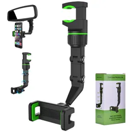 Clip porta cellulare multifunzione per specchietto retrovisore auto Rotazione regolabile di 360 gradi per iPhone 15 Pro Max Samsung Google Smartphones