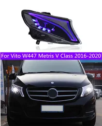 LED Auto-strålkastare för Vito 20 16-20 20 W447 Metris V Class V220D V250 V260 Konceptdesign Lamptillbehör Uppgradering Turn Signal Front Lights