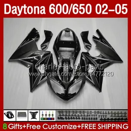 Daytona650 için OEM gövdesi Daytona600 2002-2005 kaporta 132no.111 Daytona 650 600 CC 600CC 650CC 02 03 04 05 DAYTONA 600 2002 2003 2004 2005 ABS PERSERING KITI GRI GRI