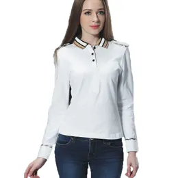 Yaz Tasarımları Kadın Polos Tişört Tarttan Ekose Pamuk İşlemeli Tblouse Gevşek Çiftler Elbise Gömlekleri Franc Lapel Üstü Günlük Giysiler Asya Boyutu S-XL BOYUT