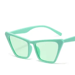 $5 Fashion INS Sunglasses for wamen cute girl hot Candy sky blue Cat PC Frame Eyes Personality Hip Glasses Simple Big sexy Womens Sunglasses Net red star Retro