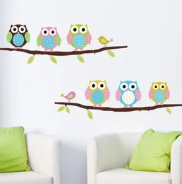 Wall Stickers Home Décor Garden New Cartoon Childrens Room Bedroom Walls Painted Decorative Cute Owl Animal Branch Drop Delivery 2021 V7Sv