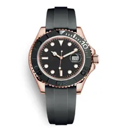Watch 40mm Rubber Strap Rose Gold Automatic Movement Mechanical Stainless Steel Mens Master Male Wristwatch Yacht Watches