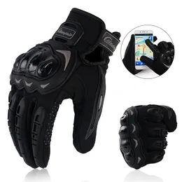 MOTORCYCLE GLOVE MOTO PVC Pekskärm Handlad Powered Motorcykel Ridning Bicycle Protective Gloves Summer 220622