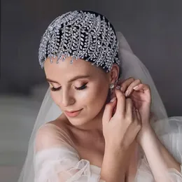 Haarband Diamant Tiara Barockkristall Braut Headwear Krone Strass mit Hochzeit Schmuck Haarschmuck Diamant Braut Kronen Kopfhaare 2022