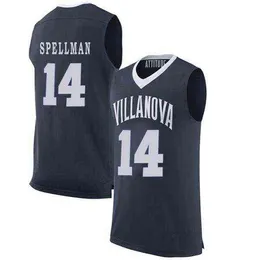 Villanova Wildcats #14 Omari Spellman 2018 Final Four Champions Blue White College Basketball Jersey Personalize qualquer número e XS-6XL Vest JE