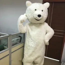 Polar Bear White Mascot Kostym Jul Karneval tecknad Aktivitet Aktivera och Prestanda