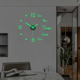 Lumowinowy zegar ścienny salon DIY WALL CLOCK CLOCK MUTE ACRYLIC CLOCK 220801