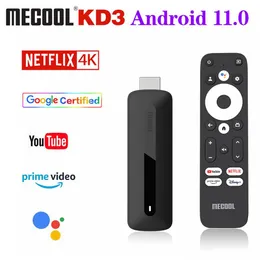 Mecool 4K TV Stick KD3 For Netflix 4K HD Android 11 TV Box Amlogic S905Y4 2G 8G Dual WiFi 2.4G/5G Prime Video HDR 10 AV1