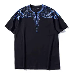 marca de moda mb manga curta marcelo clássico jersey burlon phantom wing camiseta cor penas de penas lades lâmina casal meio camarada t-shirtzsdi