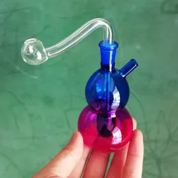 Стеклянная масляная горелка Bong Recycler Hokah Dab Rig Water Tipe Bubler Bubler Trips Portable Corlecul Percolater Bongs с 10 мм прозрачным табачным чашами Силиконовый шланг