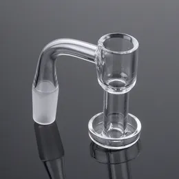 Klar 10mm 14mm Männlich Joint Quarz Banger Rauchen Flache Terp Slurper Abgeschrägte Kante Bangers Rigs Dab Großhandel GQB27