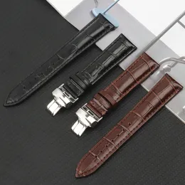 Varumärke äkta kalvläder Watchband för Omega Strap Watch Band Classic Business Style Man AT150 20mm med verktyg