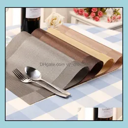 Mats almofadas de mesa Acess￳rios de decora￧￣o de cozinha barra de jantar home placemats lavable pvc resistente ao calor dhsxi