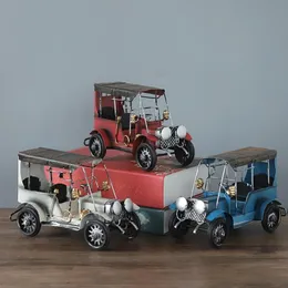 Декоративные объекты статуэтки металлические классические автомобильные модели статуэтки антикварные железа старинные ретро ностальгические дома коллекционные автомобильные игрушки для автомобилей Desktop d