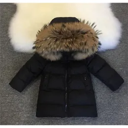 Children's down jacket baby fur collar warm down jacket 2- old LJ201203