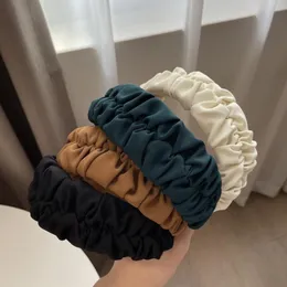 Nowa moda dla kobiet na głowę szeroką boczkową opaskę do włosów solidne turban dziewczęta.