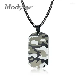 Collane con ciondolo Modyle Cool Camouflage Dog Tag Collana per uomo Acciaio inossidabile Soldier Army Collare maschile JewelryPendant Sidn22