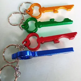 Keychain de abridor de garrafa em forma de chave, abridor de garrafa de cerveja de alumínio anodizado Logotipo laser grátis