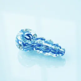 Glass Pipes Blue Conch Cute Tobacco Hand Heady Glass Bubbler Smoking Pipe Pyrex Water Bongs Oil Burners Nail Thick 3.5inches Dry Herb Bowl Collection Smokers Gift