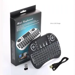 لوحة مفاتيح Mini RII اللاسلكية I8 2 4G لوحة مفاتيح Air Air Mouse لوحة التحكم عن بُعد لوحة اللمس الذكية لـ Android TV Box Tablet PC238F