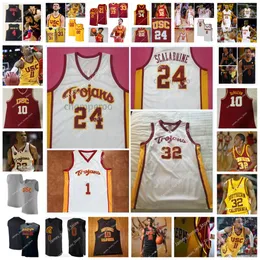 Mens Custom USC Trojans costurará camisa de basquete 2 Tahj Eaddy Isaiah Mobley 4 Evan Mobley 0 Boogie Ellis 23 Max Agbonkpolo 24 Joshua Morgan 20 Ethan Anderson Jerseys