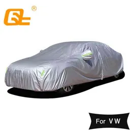 190T Universal carro cobre proteção ao ar livre protetor de poeira à prova de chuva à prova de chuva protetor de neve para Volkswagen Polo Passat Golf Tiguan W220322